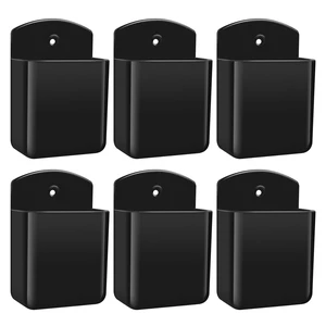 6 PCS Remote Control Holders Wall Mount, Self Adhesive TV Air Conditioner Remote Control Holder, Wall Mount Storage Box Organizer Wall Pen Holder Storage for Home Office School (Black) 6 PCS Remote Control Holders Wall Mount, Self Adhesive TV Air Conditioner Remote Control Holder, Wall Mount Storage Box Organizer Wall Pen Holder Storage for Home Office School (Black)