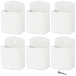 Remote Control Holder Wall Mount, 6PCS Adhesive TV Remote Holder | Includes Screws and Adhesive Backing for Easy Installation. Holds TV Remotes, Pens, Keys and Other Small Items Remote Control Holder Wall Mount, 6PCS Adhesive TV Remote Holder | Includes Screws and Adhesive Backing for Easy Installation. Holds TV Remotes, Pens, Keys and Other Small Items