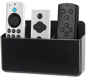 1 PCS Adhesive Remote Control Holder Wall Mount, 3 Slot Adjustable Remote Holder for TV Controller with Hollow Bottom for Charging, Wall Pen Holder for Home Office School (Black, 1) 1 PCS Adhesive Remote Control Holder Wall Mount, 3 Slot Adjustable Remote Holder for TV Controller with Hollow Bottom for Charging, Wall Pen Holder for Home Office School (Black, 1)