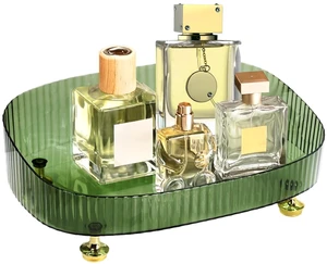 Perfume Organizer, Bathroom Vanity Tray, Acrylic Makeup Trays for Dresser Top, Countertop Decorative Plastic Decor Tray, Perfume Organizer for Women, organizador de perfumes Dark Green Perfume Organizer, Bathroom Vanity Tray, Acrylic Makeup Trays for Dresser Top, Countertop Decorative Plastic Decor Tray, Perfume Organizer for Women, organizador de perfumes Dark Green