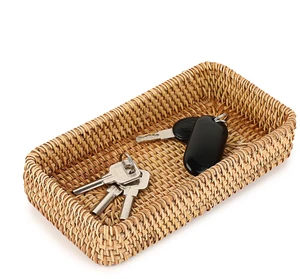 Key Basket for Entryway Table Small Natural Rattan Serving Tray | Wicker Storage Trays for Home Decor, Fruit Bowl Decorative Baskets for Kitchen, Coffee Table Key Basket for Entryway Table Small Natural Rattan Serving Tray | Wicker Storage Trays for Home Decor, Fruit Bowl Decorative Baskets for Kitchen, Coffee Table