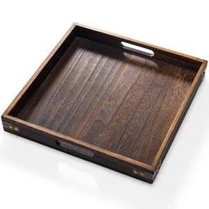 Serving Tray with Handles,Wood Decorative Tray,Square Large Serving Platter | 12.75"Wood Tray for Living Room,Modern Coffee Table Tray | Candle Holder Tray,Ottoman tray for Bed,Kitchen,Bathroom Serving Tray with Handles,Wood Decorative Tray,Square Large Serving Platter | 12.75"Wood Tray for Living Room,Modern Coffee Table Tray | Candle Holder Tray,Ottoman tray for Bed,Kitchen,Bathroom