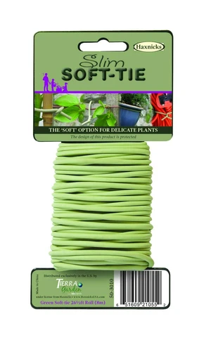 Garden Twist Tie - Slim Soft Tie for Plants & Trees - 26.3 ft - Rubber Compound/Galvanized Steel Garden Twist Tie - Slim Soft Tie for Plants & Trees - 26.3 ft - Rubber Compound/Galvanized Steel