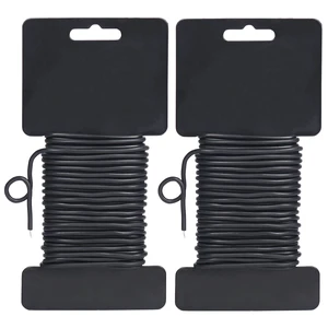 3.5mm Garden Ties, Reusable Plant Twist Tie Black Heavy Duty Soft Plant Wire for Gardening, Home, Office (52.5 Feet) 3.5mm Garden Ties, Reusable Plant Twist Tie Black Heavy Duty Soft Plant Wire for Gardening, Home, Office (52.5 Feet)