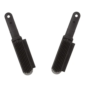Plus Pet Hair Rubber Brush with Squeegee, Easily Remove Fur and Lint from Clothing, Carpets and Furniture, Gently Groom Dogs and Cats Wet or Dry, Black, 2 Pack Plus Pet Hair Rubber Brush with Squeegee, Easily Remove Fur and Lint from Clothing, Carpets and Furniture, Gently Groom Dogs and Cats Wet or Dry, Black, 2 Pack