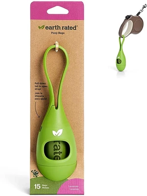 Dog Poop Bag Holder with Dog Poop Bags, Durable and Guaranteed Leakproof, Lavender Scented, 1 Dispenser and 15 Bags Dog Poop Bag Holder with Dog Poop Bags, Durable and Guaranteed Leakproof, Lavender Scented, 1 Dispenser and 15 Bags
