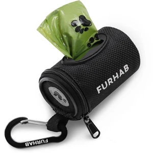 Dog Poop Bag Holder for Leash with Carabiner Clip Soft Fabric | Small Doggie Waste Bag Dispenser Pet Doggy Bag Carrier 1680D Nylon Oxford Puppy Potty Zipper Pouch with 1 Roll, Black Dog Poop Bag Holder for Leash with Carabiner Clip Soft Fabric | Small Doggie Waste Bag Dispenser Pet Doggy Bag Carrier 1680D Nylon Oxford Puppy Potty Zipper Pouch with 1 Roll, Black