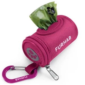 Dog Poop Bag Holder for Leash with Carabiner Clip Soft Fabric | Small Doggie Waste Bag Dispenser Pet Doggy Bag Carrier 1680D Nylon Oxford Puppy Potty Zipper Pouch with 1 Roll, Rose Red Dog Poop Bag Holder for Leash with Carabiner Clip Soft Fabric | Small Doggie Waste Bag Dispenser Pet Doggy Bag Carrier 1680D Nylon Oxford Puppy Potty Zipper Pouch with 1 Roll, Rose Red