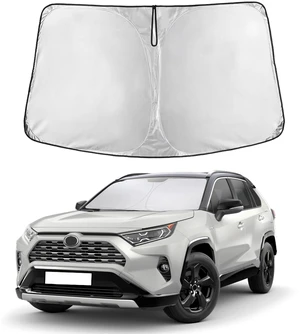 Windshield Sunshade Compatible for Toyota RAV4 2019-2024 2025 2026 | SR, SR5, TRD Sport, TRD Off-Road, Limited, TRD Pro Sun Visor for Front Window Sun Shade Cover, UV Blocker, Car Accessories Windshield Sunshade Compatible for Toyota RAV4 2019-2024 2025 2026 | SR, SR5, TRD Sport, TRD Off-Road, Limited, TRD Pro Sun Visor for Front Window Sun Shade Cover, UV Blocker, Car Accessories