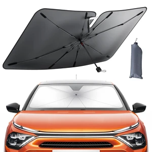 Car Windshield Sunshade Umbrella - Foldable Car Windshield Sun Shade Cover, 5 Layers UV Block Coating, 52"x31" Front Window Heat Insulation Protection, for Auto Sedan, SUV Windshield Car Windshield Sunshade Umbrella - Foldable Car Windshield Sun Shade Cover, 5 Layers UV Block Coating, 52"x31" Front Window Heat Insulation Protection, for Auto Sedan, SUV Windshield