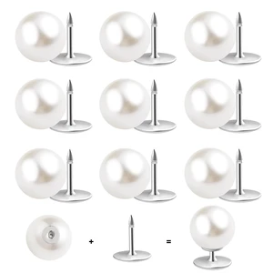 10 Sets Pearl Buttons No Sew Buttons Pearl Brooch Pins Fixed Pins No Tool Removable Reusable for Shirt Blouse Dress Sweater Shawl,for Women (10mm) 10 Sets Pearl Buttons No Sew Buttons Pearl Brooch Pins Fixed Pins No Tool Removable Reusable for Shirt Blouse Dress Sweater Shawl,for Women (10mm)