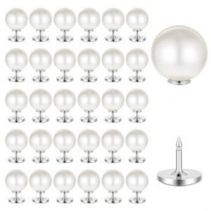 30 Sets Pearl Buttons for Clothes No Sew, 12mm Pearl Brooch Pins Decorative Safety Pins for Women Clothing, Dresses, Shirts, DIY Crafts, White 30 Sets Pearl Buttons for Clothes No Sew, 12mm Pearl Brooch Pins Decorative Safety Pins for Women Clothing, Dresses, Shirts, DIY Crafts, White