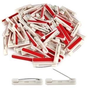 30 Pcs White Safety Pins, Badge Pins with Sticky Strips for Name Tag ID Card Badge and DIY Crafts (1.45 Inch) 30 Pcs White Safety Pins, Badge Pins with Sticky Strips for Name Tag ID Card Badge and DIY Crafts (1.45 Inch)