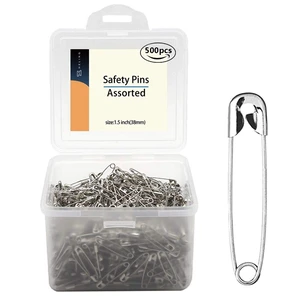 1.5Inch/38mm Safety Pins Bulk (38mm-500pcs) 1.5Inch/38mm Safety Pins Bulk (38mm-500pcs)