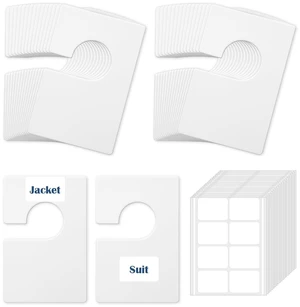 36 Pack White Clothing Rack Size Dividers with 50 Large Blank Labels, Rectangular Clothing Closet Dividers, Reusable Closet Separators for Wardrobe Organization 36 Pack White Clothing Rack Size Dividers with 50 Large Blank Labels, Rectangular Clothing Closet Dividers, Reusable Closet Separators for Wardrobe Organization