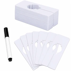 30 Pack Blank Clothing Rack Size Dividers with Marker | Customizable label area; Black marker included; Lightweight PS plastic; Slotted rod design; Size and category sorting 30 Pack Blank Clothing Rack Size Dividers with Marker | Customizable label area; Black marker included; Lightweight PS plastic; Slotted rod design; Size and category sorting
