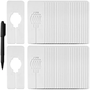 50 Pack Closet Rack Dividers Rectangular with Marker Pen | Rectangular Closet Dividers, 1.4 Inch Inner Diameter, Sort Clothing Size Color & Brand for Wardrobe and Retail Garment Racks 50 Pack Closet Rack Dividers Rectangular with Marker Pen | Rectangular Closet Dividers, 1.4 Inch Inner Diameter, Sort Clothing Size Color & Brand for Wardrobe and Retail Garment Racks
