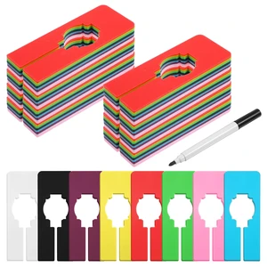 72 Pcs Hanging Closet Size Dividers with 2 Pcs Bonus Marker, 8 Colors Reusable Plastic Writable Rectangular Dividers Separators For Clothing Racks, Closet Organization, and Retail Store 72 Pcs Hanging Closet Size Dividers with 2 Pcs Bonus Marker, 8 Colors Reusable Plastic Writable Rectangular Dividers Separators For Clothing Racks, Closet Organization, and Retail Store