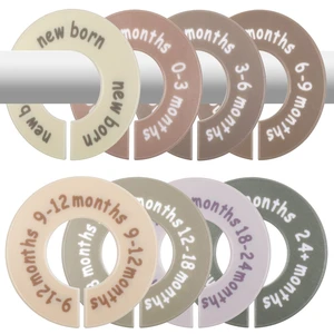 8 Pcs Baby Closet Dividers, Double-Sided Hanger Dividers for 0-24 Months | Durable dividers easily fit most standard closet rods. Clear NB-24M labels make sorting and finding baby clothes a breeze. 8 Pcs Baby Closet Dividers, Double-Sided Hanger Dividers for 0-24 Months | Durable dividers easily fit most standard closet rods. Clear NB-24M labels make sorting and finding baby clothes a breeze.