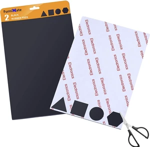 Non Slip Furniture Pads, Non Skid Rubber Pads 2 PCS 4x6 inch Black, Non Slip Rubber Pads for Any Furniture and Appliances Non Slip Furniture Pads, Non Skid Rubber Pads 2 PCS 4x6 inch Black, Non Slip Rubber Pads for Any Furniture and Appliances