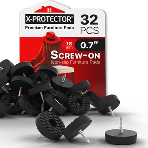 Screw On Rubber Feet - 32 PCS 0.7" - Non Slip Furniture Pads | Premium Anti Skid Pads for Furniture Feet - Chair Leg Protectors - Furniture Grippers for All Surfaces - Protect Any Floors! Screw On Rubber Feet - 32 PCS 0.7" - Non Slip Furniture Pads | Premium Anti Skid Pads for Furniture Feet - Chair Leg Protectors - Furniture Grippers for All Surfaces - Protect Any Floors!