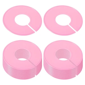 Clothes Dividers, 24 Pack Clothing Rack Size Dividers Blank Labels Sorting Round Separator for Closet, Pink Clothes Dividers, 24 Pack Clothing Rack Size Dividers Blank Labels Sorting Round Separator for Closet, Pink