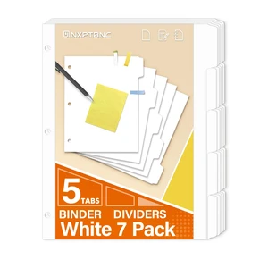 White Binder Dividers with Tabs for 3 Ring Binder,1/5 Cut Tabs | Letter Size Binder Index Dividers,7 Sets Page Dividers for School,Office and Home,35 Dividers White Binder Dividers with Tabs for 3 Ring Binder,1/5 Cut Tabs | Letter Size Binder Index Dividers,7 Sets Page Dividers for School,Office and Home,35 Dividers