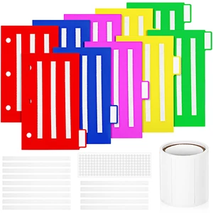 10 Pcs Communication Book Color Binder Dividers Small Tools for Visual Schedule Picture Cards with 100 Adhesive Labels 40 Hook Loop Strip 200 Dots for Kids Autism Aba, ADHD School Office Home 10 Pcs Communication Book Color Binder Dividers Small Tools for Visual Schedule Picture Cards with 100 Adhesive Labels 40 Hook Loop Strip 200 Dots for Kids Autism Aba, ADHD School Office Home