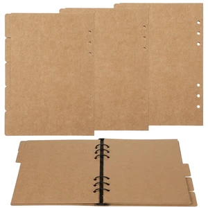 3 Sets A5 Binder Dividers A5 Kraftpaper Divider 6 Hole Ring Index Page Tab Cards for Binder Notebooks School Office Home Files Organizing (Brown) 3 Sets A5 Binder Dividers A5 Kraftpaper Divider 6 Hole Ring Index Page Tab Cards for Binder Notebooks School Office Home Files Organizing (Brown)