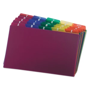 Card Guides, Alpha, 1/5 Tab, Polypropylene, 5 x 8 Inches, 25 per Set (73155) Card Guides, Alpha, 1/5 Tab, Polypropylene, 5 x 8 Inches, 25 per Set (73155)