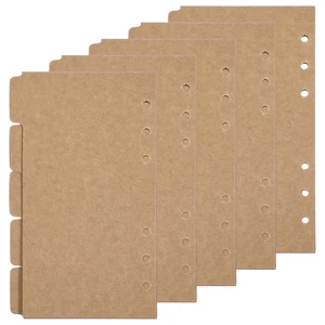 A6 Mini Binder Dividers, 20 Sheets 6 Ring Binder Dividers with 5-Tabs | 6-Hole Punched, Blank Paper Index Dividers 6.81x 4.09, Notebook Index Page Tab Cards for Travel Diary Binder Notebooks A6 Mini Binder Dividers, 20 Sheets 6 Ring Binder Dividers with 5-Tabs | 6-Hole Punched, Blank Paper Index Dividers 6.81x 4.09, Notebook Index Page Tab Cards for Travel Diary Binder Notebooks