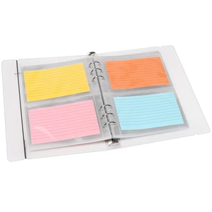 3 x 5 Index Card Holder, 120 Card Sleeves, Holds 240 Pieces Cards, Organizer Pouches Book Binder for Note, Study and Recipe 3 x 5 Index Card Holder, 120 Card Sleeves, Holds 240 Pieces Cards, Organizer Pouches Book Binder for Note, Study and Recipe