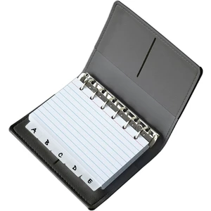 3x5 Lined Index Cards with Ring Binder Holder and Dividers, Black | 100 Note Cards, 10 Tabs, 6 Holes Punched, Leather Booklet Organizer, 3 x 5 Inch 3x5 Lined Index Cards with Ring Binder Holder and Dividers, Black | 100 Note Cards, 10 Tabs, 6 Holes Punched, Leather Booklet Organizer, 3 x 5 Inch
