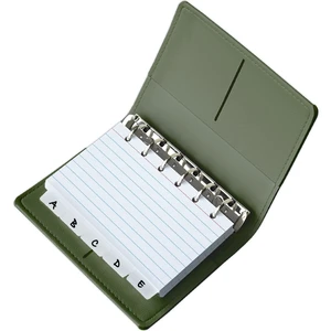 3x5 Lined Index Cards with Ring Binder Holder and Dividers, Green | 100 Note Cards, 10 Tabs, 6 Holes Punched, Leather Booklet Organizer, 3 x 5 Inch 3x5 Lined Index Cards with Ring Binder Holder and Dividers, Green | 100 Note Cards, 10 Tabs, 6 Holes Punched, Leather Booklet Organizer, 3 x 5 Inch