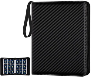 9 Pocket Trading Card Binder,900 Cards,50 Pages, Double Sided Pockets PU Cover Zipper Collection Album Folder for Standard MTG, TCG, Sports Cards (Black) 9 Pocket Trading Card Binder,900 Cards,50 Pages, Double Sided Pockets PU Cover Zipper Collection Album Folder for Standard MTG, TCG, Sports Cards (Black)