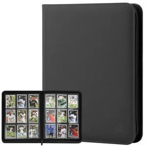 Card Binder 9 Pocket, Double Sided Pockets Trading Card Binder with 30 Sleeves, Premium Zip Trading Card Holder Collector Album Holds 540 MTG (Black) Card Binder 9 Pocket, Double Sided Pockets Trading Card Binder with 30 Sleeves, Premium Zip Trading Card Holder Collector Album Holds 540 MTG (Black)