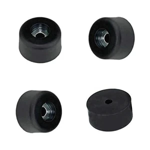 Hardware 8 Pack Small Black Rubber Non Slip Feet Pads with Steel Insert - Case Amplifier Cabinet Speaker Hardware 8 Pack Small Black Rubber Non Slip Feet Pads with Steel Insert - Case Amplifier Cabinet Speaker