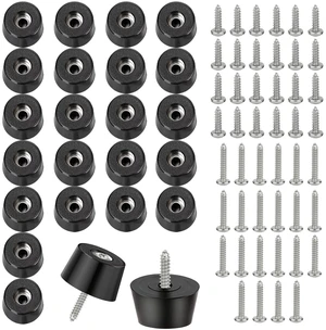 Rubber Feet for Cutting Boards, 24PCS Cutting Board Feet Non Slip with Stainless Steel Screws, Rubber Bumpers Feet for Furniture and Electronics Rubber Feet for Cutting Boards, 24PCS Cutting Board Feet Non Slip with Stainless Steel Screws, Rubber Bumpers Feet for Furniture and Electronics