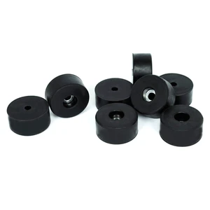 Hardware 8 Pack Medium Black Rubber Non Slip Feet Pads with Steel Insert - Case Amplifier Cabinet Speaker Hardware 8 Pack Medium Black Rubber Non Slip Feet Pads with Steel Insert - Case Amplifier Cabinet Speaker