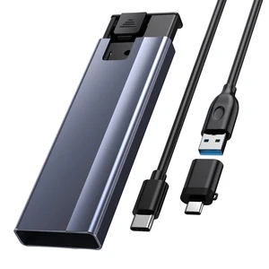 M.2 NVMe SSD Enclosure, USB 3.2 Gen2 10Gbps External SSD Case | ToolFree Aluminum External SSD Adapter for 2230 2242 2260 2280 MKey/B+MKey NVMe SSD( NOT for SATA SSD ), Gray M.2 NVMe SSD Enclosure, USB 3.2 Gen2 10Gbps External SSD Case | ToolFree Aluminum External SSD Adapter for 2230 2242 2260 2280 MKey/B+MKey NVMe SSD( NOT for SATA SSD ), Gray