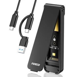 M.2 NVMe SSD Enclosure, M.2 NVMe to USB Adapter, USB 3.2 Gen 2 (10Gbps) SSD Reader for M & M+B Key, Sandwich Style Design, Tool-Free Installation, Support UASP and Trim M.2 NVMe SSD Enclosure, M.2 NVMe to USB Adapter, USB 3.2 Gen 2 (10Gbps) SSD Reader for M & M+B Key, Sandwich Style Design, Tool-Free Installation, Support UASP and Trim