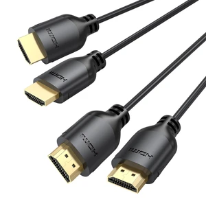 Thin HDMI Cable 6FT 2-Pack, 4K Ultra Slim HDMI Cable Flexible Cord | 4K@60Hz, 2K@144Hz, 1080P, High Speed Support HDR, ARC, 18Gbps, Compatible with HDTV, Monitor, Laptop, PS5/PS4, Blu-ray Player Thin HDMI Cable 6FT 2-Pack, 4K Ultra Slim HDMI Cable Flexible Cord | 4K@60Hz, 2K@144Hz, 1080P, High Speed Support HDR, ARC, 18Gbps, Compatible with HDTV, Monitor, Laptop, PS5/PS4, Blu-ray Player