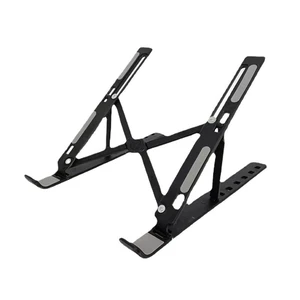 Adjustable Laptop Stand for Desk, Foldable Aluminum Laptop Holder with Cooling Design, Portable Laptop Riser for MacBook, Notebook, Tablet (Black) Adjustable Laptop Stand for Desk, Foldable Aluminum Laptop Holder with Cooling Design, Portable Laptop Riser for MacBook, Notebook, Tablet (Black)
