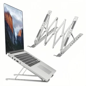 Laptop Stand for Desk, Adjustable Laptop Riser, Silver | Foldable Laptop Stands Travel for 10-17 Laptops, MacBook, Notebook Laptop Stand for Desk, Adjustable Laptop Riser, Silver | Foldable Laptop Stands Travel for 10-17 Laptops, MacBook, Notebook