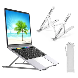 Aluminum Laptop Stand for Desk, Arae Adjustable Ergonomic Portable Holder, Foldable Computer Stand 6 Angles Anti-Slip Laptop Riser Compatible with 9-15.6 inch Laptops (Aluminum Silver) Aluminum Laptop Stand for Desk, Arae Adjustable Ergonomic Portable Holder, Foldable Computer Stand 6 Angles Anti-Slip Laptop Riser Compatible with 9-15.6 inch Laptops (Aluminum Silver)
