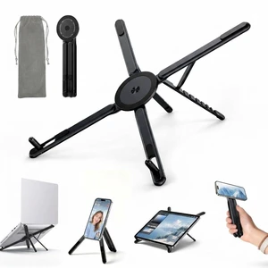 3-in-1 Laptop Stand with Magnetic Phone Holder, 8-Level Adjustable Ergonomic Aluminum Riser, Portable Computer Stand for Desk, Compatible with 10-17" MacBook & Laptops, iPhone 12-16 with MagSafe 3-in-1 Laptop Stand with Magnetic Phone Holder, 8-Level Adjustable Ergonomic Aluminum Riser, Portable Computer Stand for Desk, Compatible with 10-17" MacBook & Laptops, iPhone 12-16 with MagSafe