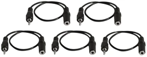 5 Pack of YCS Basics 1 Foot 3.5mm Headphone Extension Cables 5 Pack of YCS Basics 1 Foot 3.5mm Headphone Extension Cables