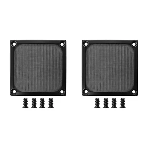 2Pcs 80mm Computer Fan Dust Filter Grill with Screws, Aluminum Frame Stainless Steel Mesh Dustproof Cover for Computer Case(Black) 2Pcs 80mm Computer Fan Dust Filter Grill with Screws, Aluminum Frame Stainless Steel Mesh Dustproof Cover for Computer Case(Black)