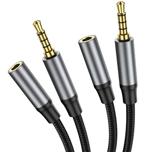 3.3FT 3.5mm TRRS Headphone Extension Cable, 2Pack 4 Pole Male to Female Stereo Audio Cord Extension Cable Nylon Braided for Headphones, Car Stereos, Phones and Speakers. 3.3FT 3.5mm TRRS Headphone Extension Cable, 2Pack 4 Pole Male to Female Stereo Audio Cord Extension Cable Nylon Braided for Headphones, Car Stereos, Phones and Speakers.