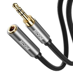 Headphone Extension Cable 5ft-(No Mic Support) 3.5mm Extension Cable Nylon Braided Male to Female Aux Cord Extender for Smartphones,Headphones,Laptops,Tablets, Speakers Headphone Extension Cable 5ft-(No Mic Support) 3.5mm Extension Cable Nylon Braided Male to Female Aux Cord Extender for Smartphones,Headphones,Laptops,Tablets, Speakers